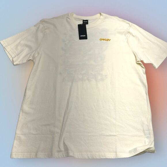 OAKLEY Men’s XXL Cream Scattered T-Shirt - Picture 3 of 3